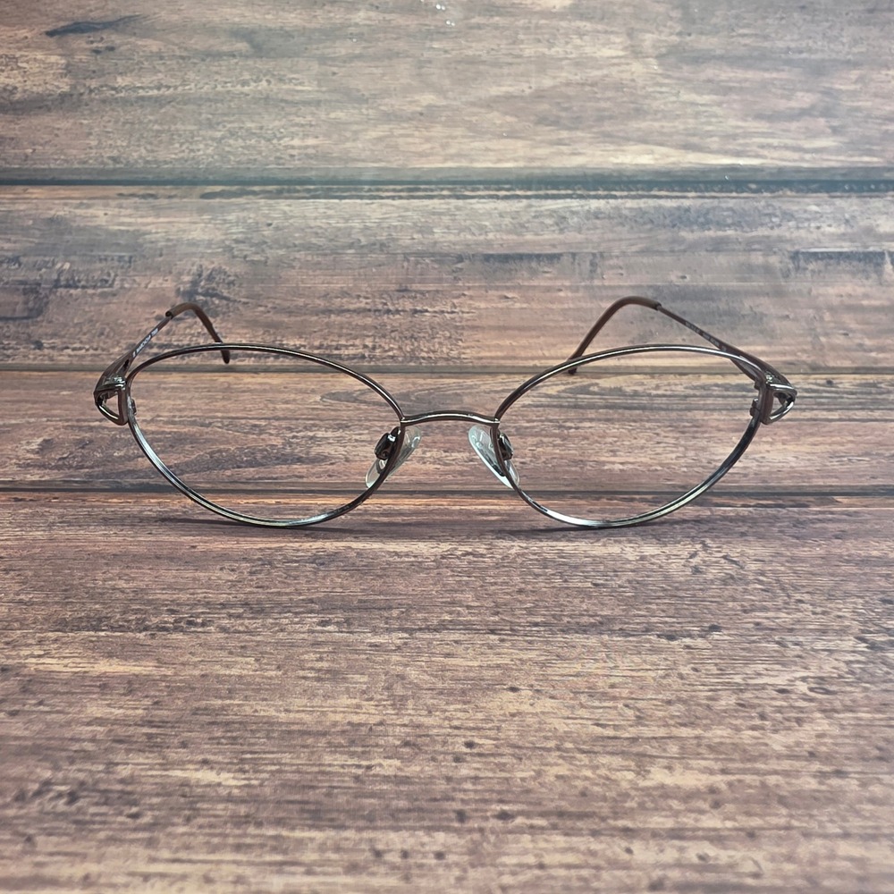 Marchon Tres Jolie 49T Shiny Brown Titanium Eyeglass Frames Japan 52-16-130
